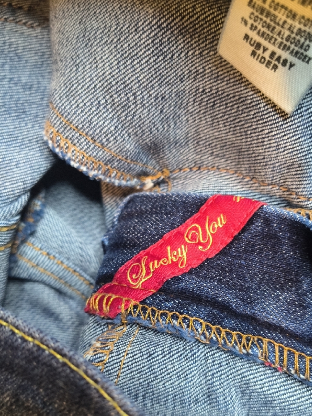 sac349🍀Mid Rise Bootcut w/32.5" Inseam Lucky Women's Jeans Size 6 - Picture 8 of 8